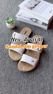 Sandal Selop Wanita Ban 2 Gesper dan Sandal Flat Sol Karet Non Slip