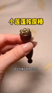 Brass Lotus Seed Facial Massage Roller Eye Massage Stick for Wrinkle Reduction Rejuvenating Acupressure Therapy Thin Lift Massage Tool脸部按摩滚轮