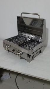 Lucky flame เตาย่าง ไร้ควัน มีฝาปิด บอดี้สแตนเลสหนาทั้งตัว รุ่น GR-5040SC (เลือกหัวปรับได้)