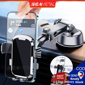 SEAMETAL Suction Cup Car Phone Holder Dashboard CP Stand Adjustable Cellphone Bracket 360° Rotation Mount Heavy Duty