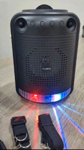 Speaker Bluetooth Fleco F-1102K Karaoke (Gratiss Mic Wireless + Tali Gantungan Speaker) Speaker Portabel ~ Bintang Reborn Olshop