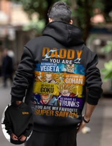 Bandai | 2025 Bandai Velvet Hoodie Classic Anime Dragon Ball Light Effect Printed Loose Y2k High Quality Super Autumn/Winter Sweatshirt