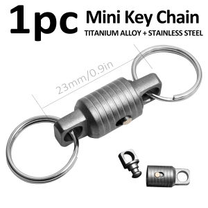 Titanium Alloy Keychain Double Headed Mini lock Buckle Removable Portable Outdoor Mountaineering Buckle EDC Tool