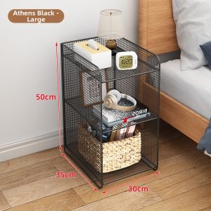 Iron Narrow Nightstand Mini Storage Shelf