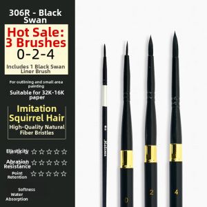 maleonn | Soft Head Squirrel Hair Watercolor Sketching Pen Travel Art Supply Set