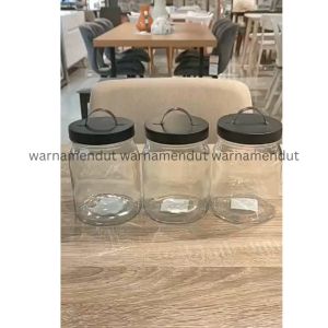 Toples Kaca Kedap Udara Makanan Kue Kering Serbaguna Dengan Handle Kapasitas 700ml WMO IF7588