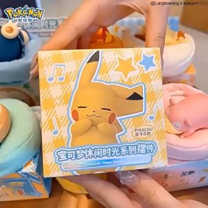 Mô hình Pokemon Leisure Time chính hãng Langbowang gồm Pikachu Charmander Meowth Rowlet Slowpoke Munchlax