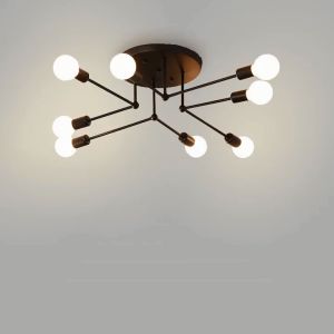 LED ceiling light iron art modern craft living room chandelier bedroom dining room decorative light 3 color lighting