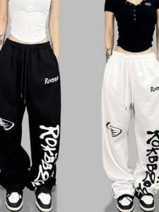 Black Street Jazz Dance Sport Trousers Womens Casual Hiphop Pants American Style Hip Hop Street Dance Dancing Trousers