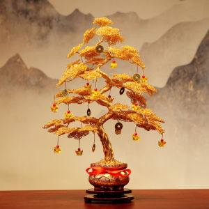 ต้นไม้เงินนำโชคเครื่องประดับร้านขายงานฝีมือเปิดตกแต่งความมั่งคั่งการดึงดูดอลูมิเนียมหรูหราระดับไฮเอนด์แฮนด์เมดตกแต่งธีมพืช