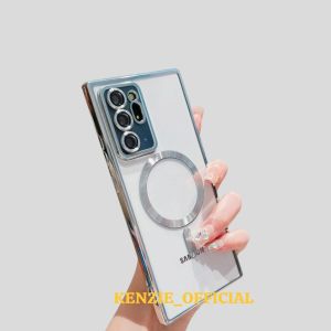 Magsafe Case Untuk Samsung Galaxy Note 10 / Note 10 Plus Note 10+ / Note 20 / 20 Ultra 5G Softcase MagSafe Magnetic Chrome Plating Bahan Silikon Cover
