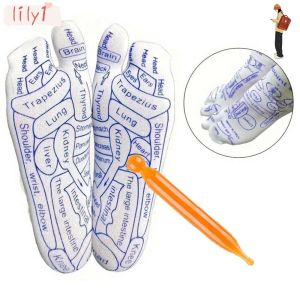 Reflexology Socks Relieve Tired Feet Foot Pain Relief Foot Massage Socks Pedicure Tools Reusable Massage Stick with Massage Tool Foot Pressure Point Socks for Foot Spa