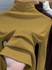 HUAXUNRAN | Warm Fleece Half-High Collar Long Sleeve Turtleneck Top
