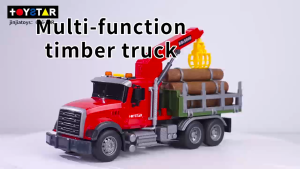TOYSTAR  - 666-20R  Mô hình Xe vận chuyển gỗ (có cần cẩu) tỉ lệ 1:14 Xe ô tô đồ chơi cho bé