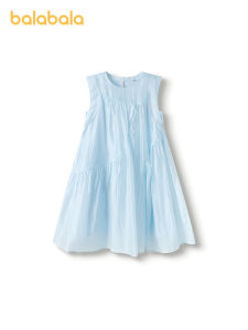 balabala Children Girl Dress 2025 New Summer Sleeveless Dress Middle Older Children Sweet Chic
