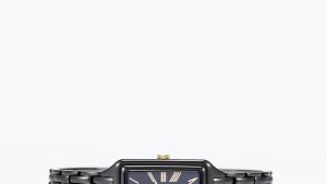 Fossil Womens Raquel Analog Watch ( ES5385 ) - Quartz Black Case Rectangle Dial 12 MM Black Stainless Steel Band