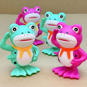 Cute Baby Interactive Wind-Up Toy Jumping Frog Cartoon Animal Early Education Climbing Learning Device for Toddlers And Kids