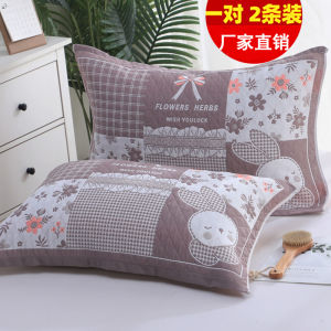 Soft Thickened Cotton Pillowcases for Couples Breathable Sweat Absorbent Single Person Pillow Covers European Style Bedding