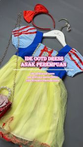 Twinkle Margie Dress Princess Anak Free Bando Merah Dress Anak Snow White Kostum Anak Perempuan