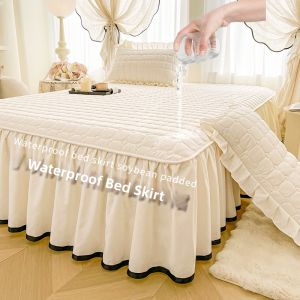 NAIYOUCHENG | Waterproof Urine Proof Mattress Protector with Binding Straps and Concealment Skirt Edging Bean Cotton