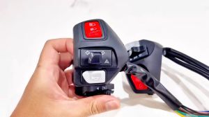 Cùm Công Tắc NVX Nút Đỏ Có Kéo E Mod Dây Sẵn Cho Exciter 135 2004-2014 ( Exciter 4 Số 5 Số)