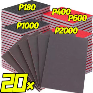 บล็อกฝังทรายทรายยืดหยุ่นได้180-2000เม็ดฟองน้ำสำหรับขัดแผ่นเปียกแห้งฟองน้ำสำหรับขัดบล็อกทรายอุปกรณ์ขัดกระดาษทราย