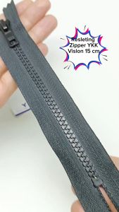 Resleting Zipper Ritsleting YKK Vislon Hitam 15 cm Atau 6 inch Untuk Resleting Saku Dll Harga Per Biji