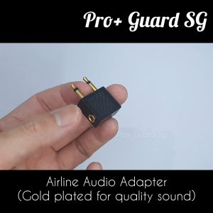 [SG] Airline Adapter Gold-Plated Stereo for In-Flight Entertainment Audio Headphones Earphones Converter