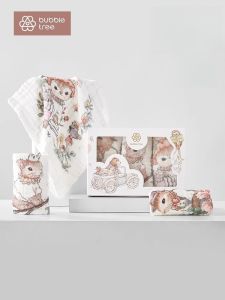 ผ้าเช็ดหน้าเด็กผ้าฝ้ายแท้ขนาดเล็ก Bubbletree ผ้าเช็ดปากเด็ก ผ้าเช็ดหน้าสำหรับเด็กวัยเตาะแตะ ผ้าเช็ดตัวสำหรับเด็กวัยเตาะแตะ