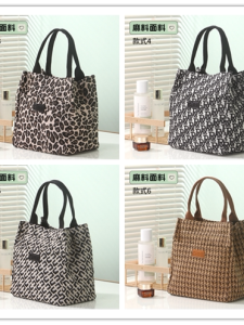 Fashionable Ladies Large Capacity Lunchbox Handbag Portable Zipper Handheld Bag Market Bag Soft Korean Style Casual Tote Bag