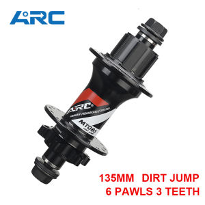 ARC NEW MT086R 135mm BMX Hub 32 Holes Single Speed Dirt Jump Uphill Hub 6 Pawls 3 Teeth HG Freehub 4 Sealed Bearings Bike Hub