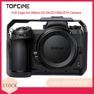 Topcine Full Camera Cage Compatible for Nikon Z5/Z5II/Z6/Z7/Z6II/Z7II/Z6III CameraAluminum Alloy Z6III Camera Cage with Cold Shoe Mount for Microphone and  Fill Light
