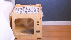 Pet House Wooden Cat Nest Blocks Combination Cat Climbing House With hammock Sleeping Pad Detachable Pet Supplies
