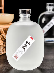 Bình Thủy Tinh Không Chì Cao Cấp Đựng Rượu Trắng Chuyên Dụng Cho Gia Đình Bao Bì Đựng Rượu Tráng Men Mận Xanh Chai Rỗng Đựng Rượu