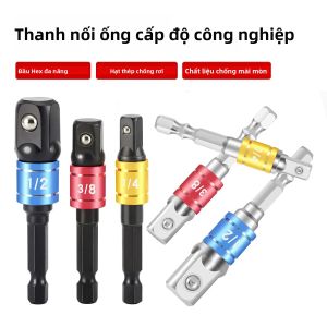 Bộ Chuyển Đổi Đầu Mũi Khoan 3 Chiếc Chuyển Đầu Lục Giác Sang Đầu Vuông Thanh Nối Dài Cho Máy Khoan Tác Động Phụ Kiện Dụng Cụ Điện Dùng Trong Chế Tác Gỗ