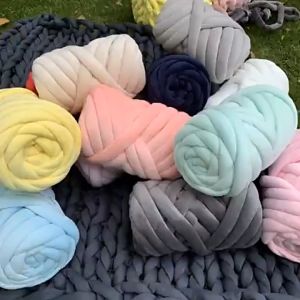 P5u7 0.5/1kg Pet Bed Chunky Yarn DIY Blanket DIY Velvet Super Soft Bulky Yarn Hand Knitting Throw Pillow
