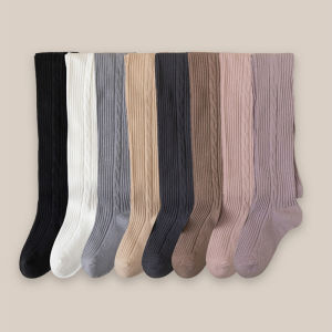 DENOSWIM 1-5Year Baby Girls Pantyhose Socks Solid Color Children Outerwear Pants Thin Cotton Leggings Spring Autumn Kids Long Stockings
