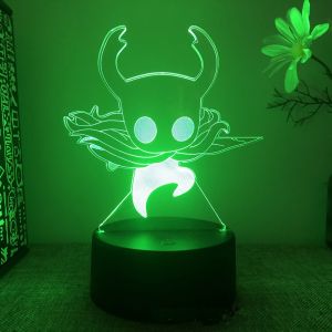 Hot Toys | Hollow Knight Game 3D Lamps Led RGB Neon Night Lights Birthday Toys Cool Gift For Friends Kid Bed Room Table Colorful Decoration