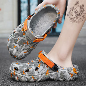 Korean Hole Shoes For Men Summer Beach Shoes Sandals Slippers For Men Casual Hiking Water Shoes For Men Large Size 40-47