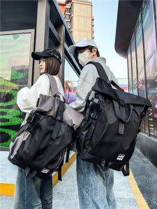 Street Trendy Large Capacity Basketball Backpack for Men and Women Nylon Cloth Waterproof Zipper Closure Campus Suitable