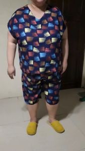 Challis Blouse & Tokong Terno (Plus Size)(V-neck)