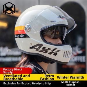 BONINGYU | Winter Thermal Retro Sun-Protection Full-Face Electric Bike Helmet