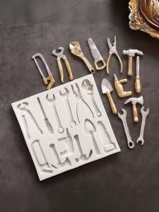Steam Punk Chocolate Mold - 3D Hammers Pliers Faucets and More - Perfect for DIY Cake Decorating and Baking - Kitchen Gadgets