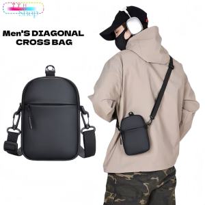 High quality mens diagonal cross bag waterproof chest bag fashionable mini trendy single shoulder backpack