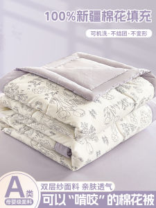 Pure Cotton Air Conditioner Summer Lightweight Washable Student Dormitory Cooling Quilt Breathable Double Layer Fabric Spring Autumn Use