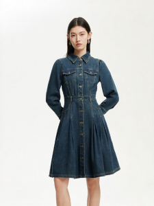 Vero Moda | Autumn Single Button Puff Sleeve A-line Dress