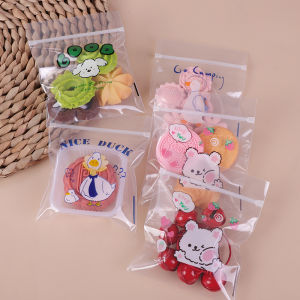 ถุงของขวัญขนมช็อกโกแลตลูกอมหนาพิเศษ PE ลายการ์ตูนพวงกุญแจน่ารักแบบออริจินัลเครื่องประดับถุงใส่ของขวัญ