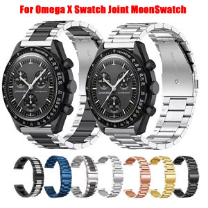 Stainless Steel Strap For Omega X Swatch Joint MoonSwatch Metal Business Folding Bracelet For Swatch MoonSwatch Accessories 20mm