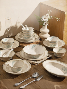 MODERN SWEETHOME | Underglaze Color Reaction Tableware Set Home Use
