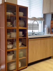 ตู้วาง ชั้นวางในครัว ครัวตู้กับข้าวพร้อมประตู ตู้เก็บของในครัว ชั้นวางในครัว ตู้เก็บของชั้นวางอุป ชั้นวางอเนก พร้อมใช้กันกับครัว